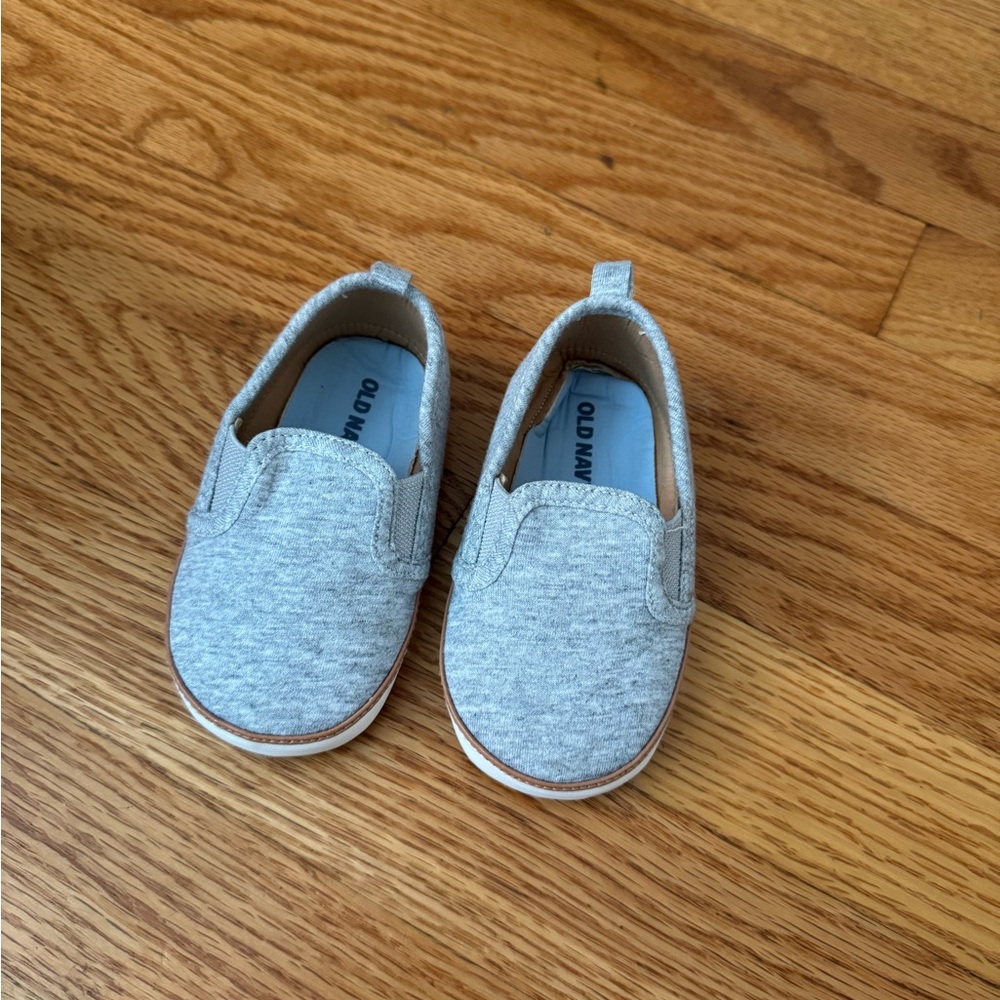 Gray slip on shoes (18-24 months) - gender neutral baby